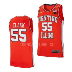 Skyy Clark 2022-23 Illinois Fighting Illini Retro Basketball Jersey Orange