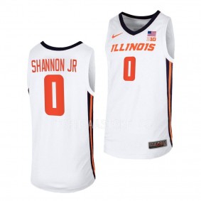 2022-23 Illinois Fighting Illini Terrence Shannon Jr. White Basketball Jersey Home